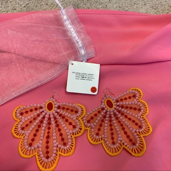 ZARA pink cape maxi dress limited edition Sz XL NWT - Picture 14 of 16